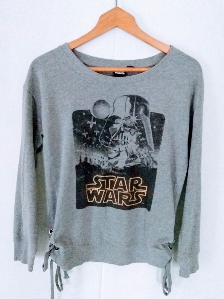 Star Wars Dark Vadar Gray Tie Medium Sweater